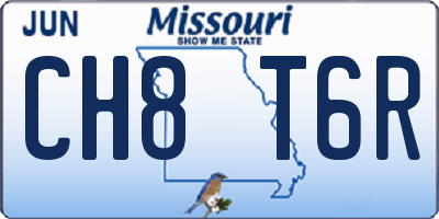 MO license plate CH8T6R