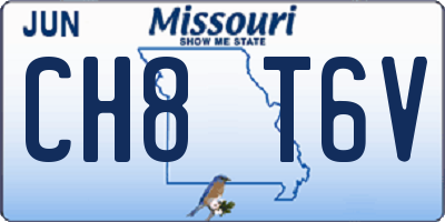 MO license plate CH8T6V