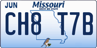 MO license plate CH8T7B