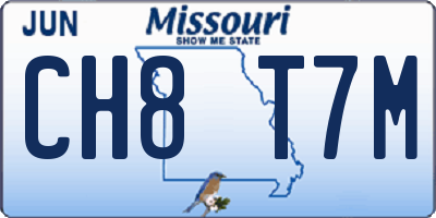 MO license plate CH8T7M