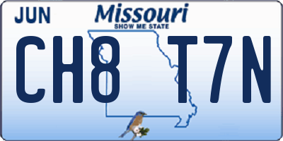 MO license plate CH8T7N