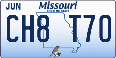 MO license plate CH8T7O