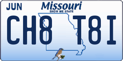 MO license plate CH8T8I