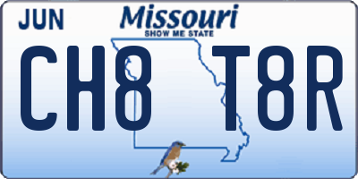 MO license plate CH8T8R