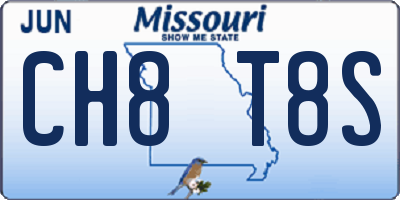 MO license plate CH8T8S