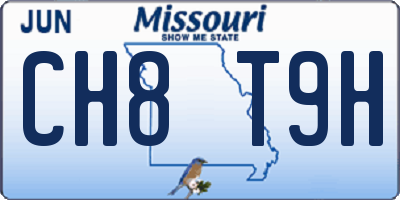 MO license plate CH8T9H