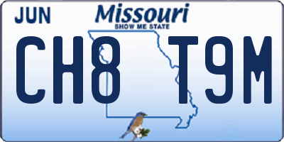 MO license plate CH8T9M