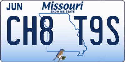 MO license plate CH8T9S