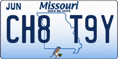 MO license plate CH8T9Y