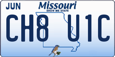 MO license plate CH8U1C