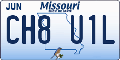 MO license plate CH8U1L