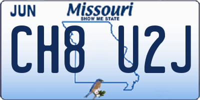 MO license plate CH8U2J