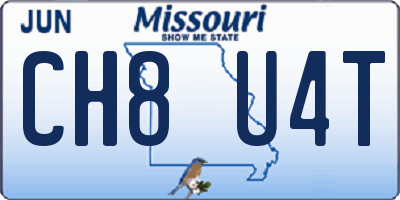 MO license plate CH8U4T