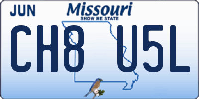 MO license plate CH8U5L