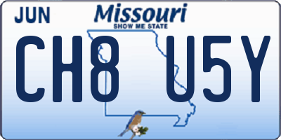 MO license plate CH8U5Y