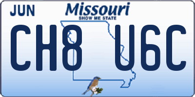 MO license plate CH8U6C