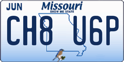 MO license plate CH8U6P