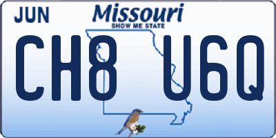 MO license plate CH8U6Q