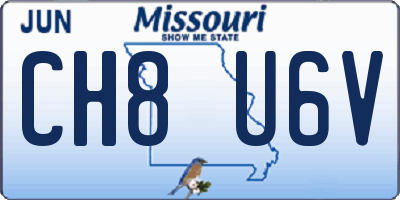 MO license plate CH8U6V