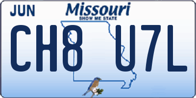 MO license plate CH8U7L