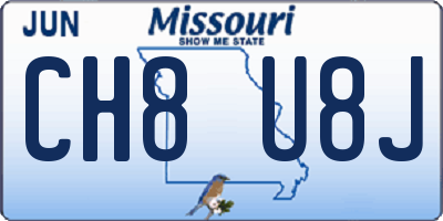 MO license plate CH8U8J