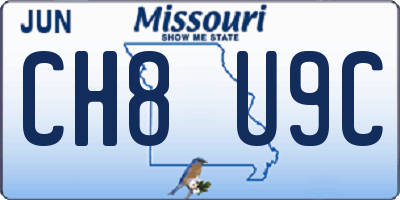 MO license plate CH8U9C