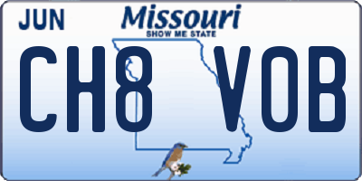 MO license plate CH8V0B