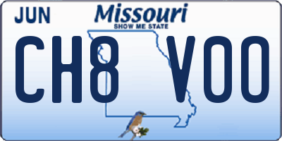 MO license plate CH8V0O
