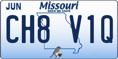 MO license plate CH8V1Q