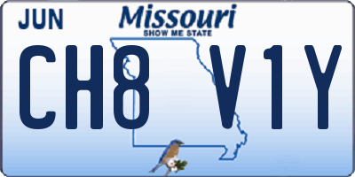 MO license plate CH8V1Y