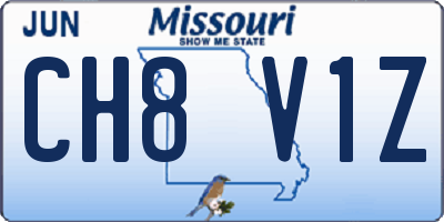 MO license plate CH8V1Z