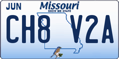 MO license plate CH8V2A