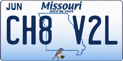 MO license plate CH8V2L