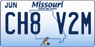 MO license plate CH8V2M