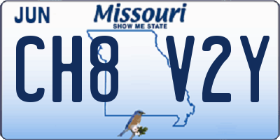 MO license plate CH8V2Y