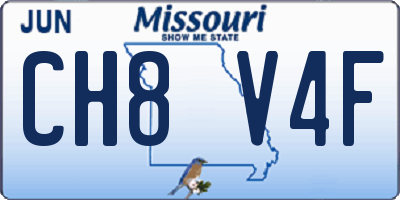 MO license plate CH8V4F
