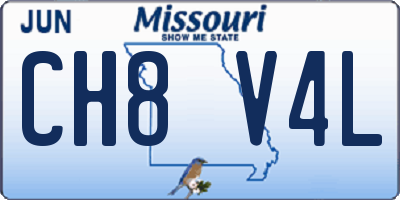 MO license plate CH8V4L