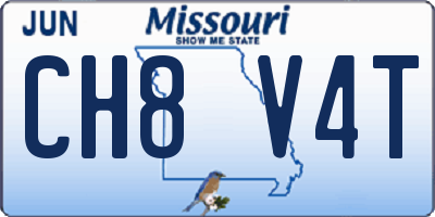 MO license plate CH8V4T
