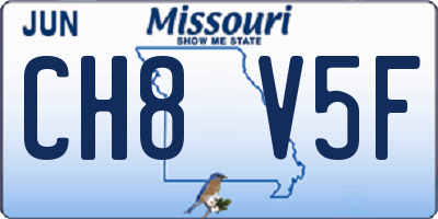 MO license plate CH8V5F