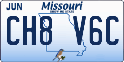 MO license plate CH8V6C