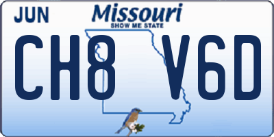 MO license plate CH8V6D