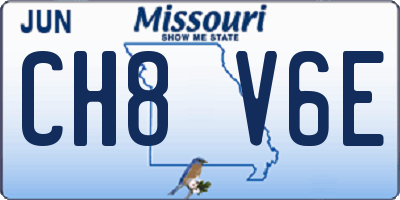 MO license plate CH8V6E