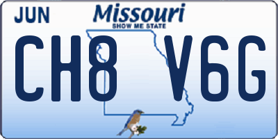 MO license plate CH8V6G