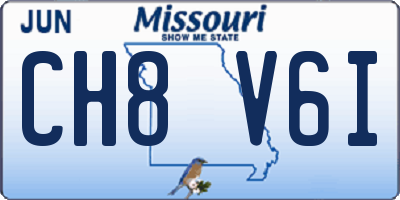 MO license plate CH8V6I