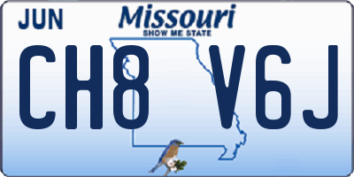 MO license plate CH8V6J
