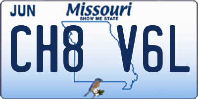 MO license plate CH8V6L