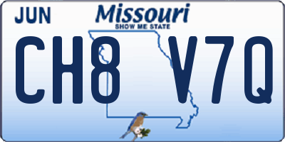 MO license plate CH8V7Q