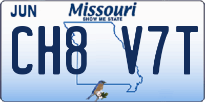 MO license plate CH8V7T