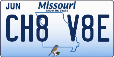 MO license plate CH8V8E
