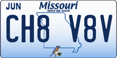 MO license plate CH8V8V